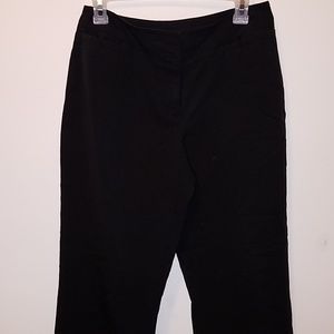 Black straight leg trousers